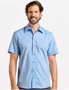 P-6300-Mens Poplin Shirt Short Sleeve 2